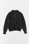 ウールカシミア ポロニット ｜ ダークグレー