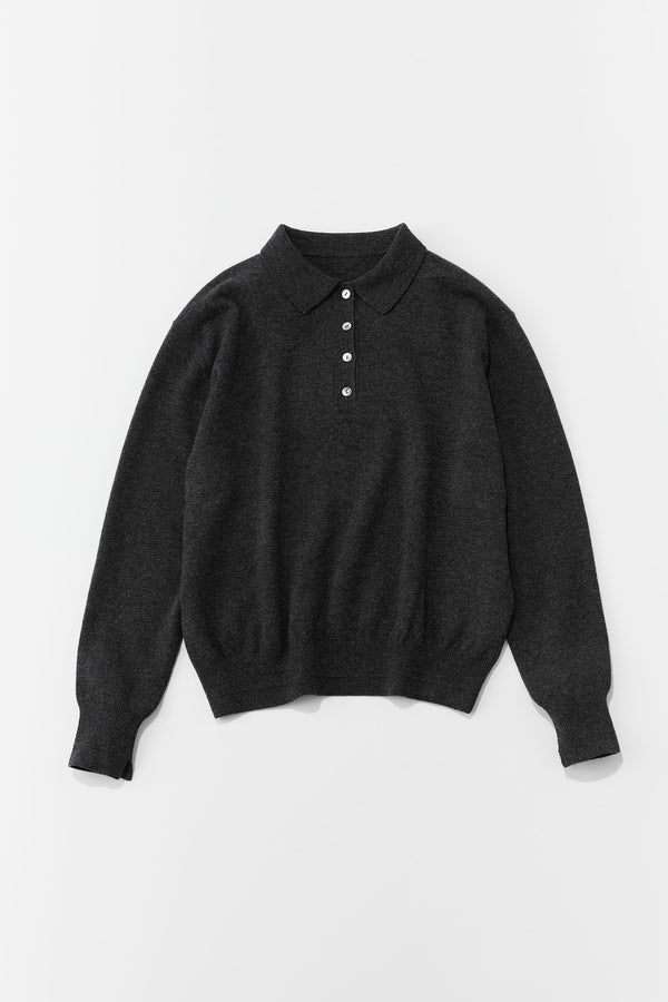 【PRE ORDER】Polo knit（Dark Grey）