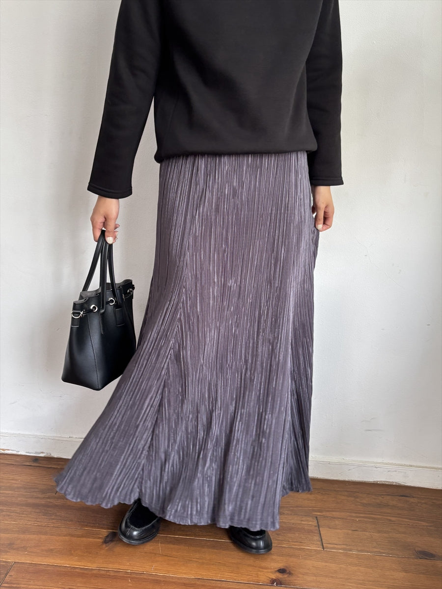 シャーリングロングスカート