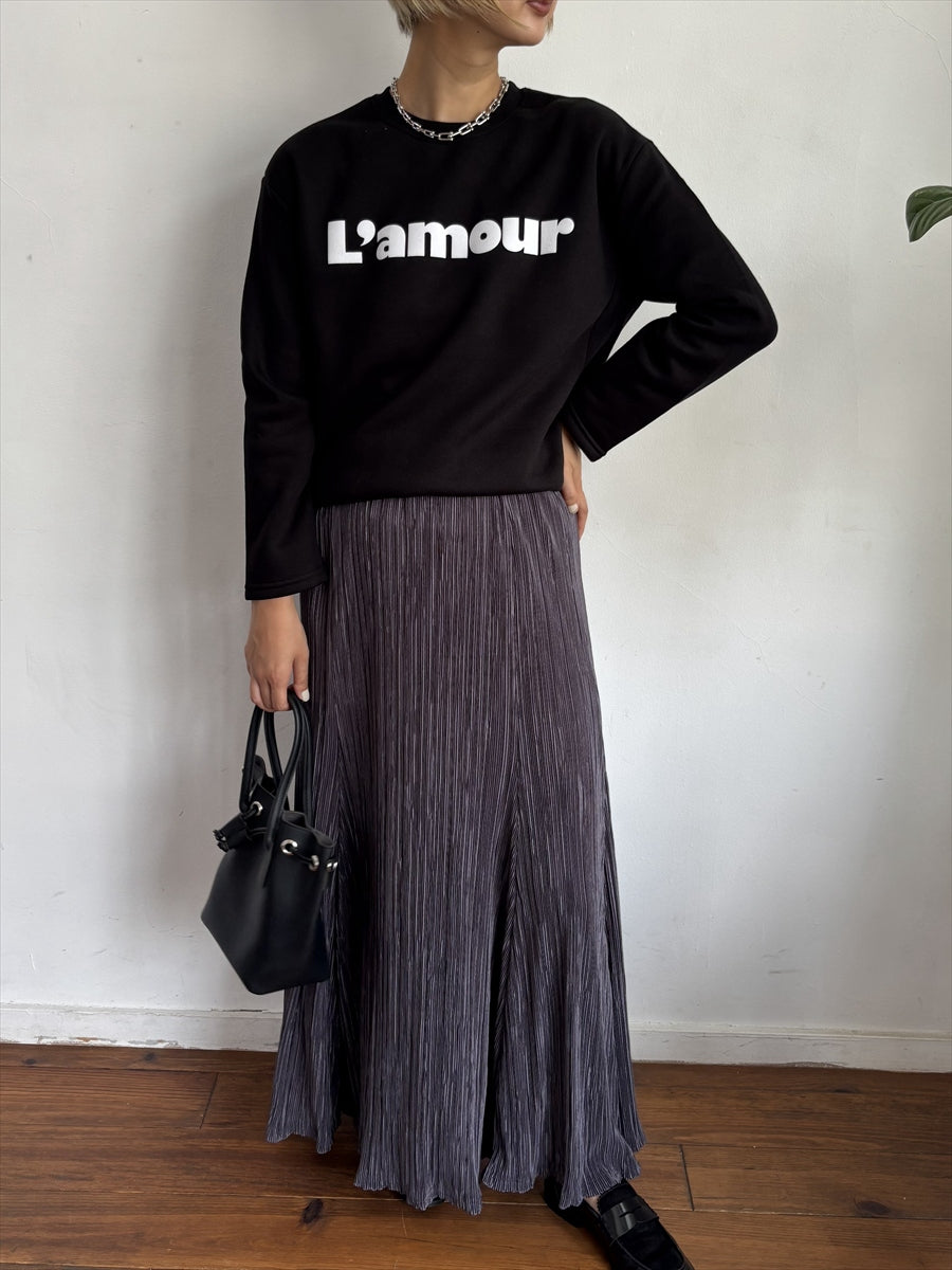 シャーリングロングスカート