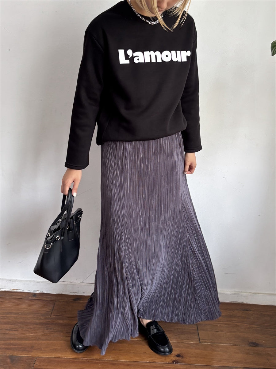 シャーリングロングスカート