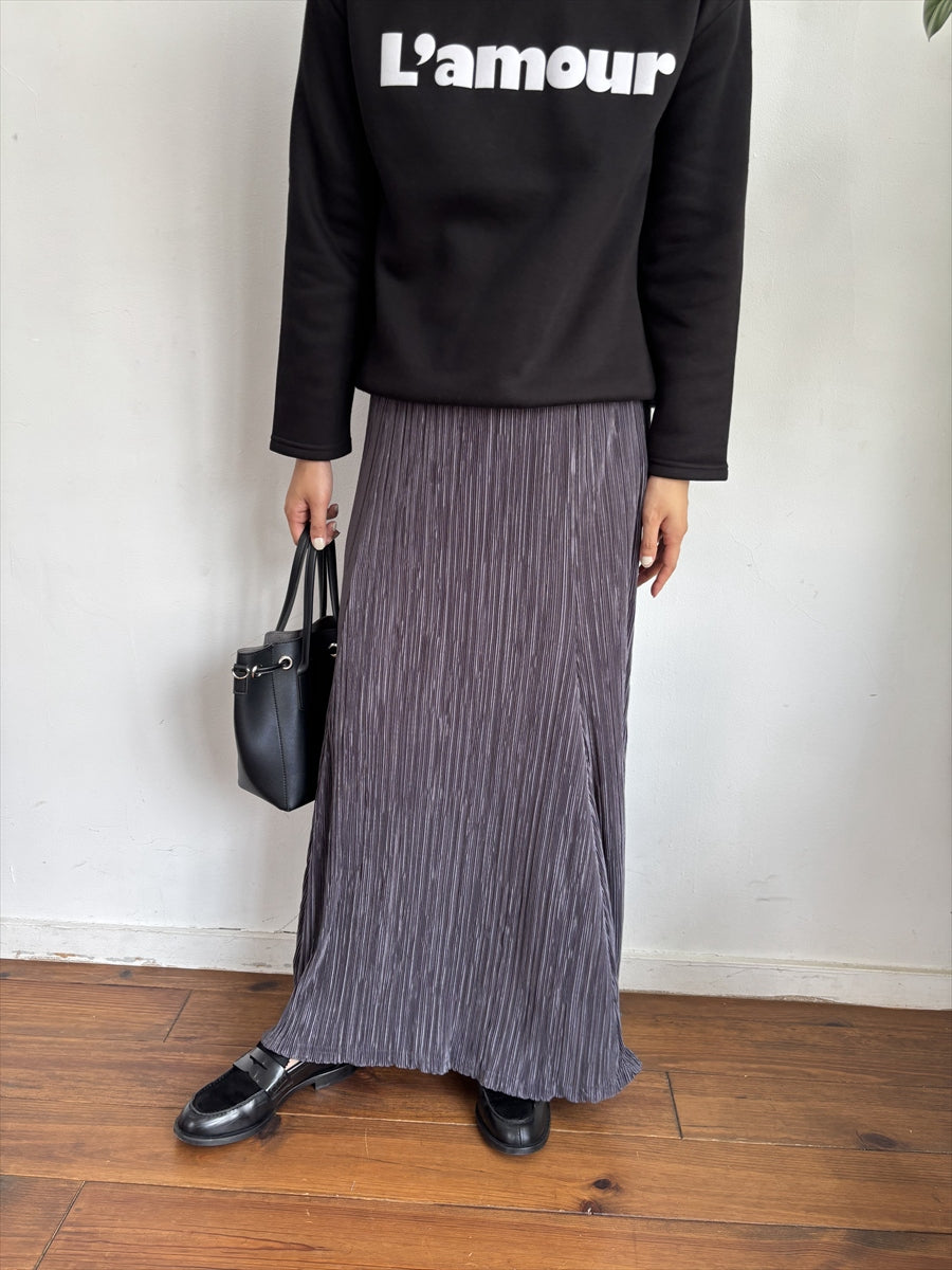 シャーリングロングスカート