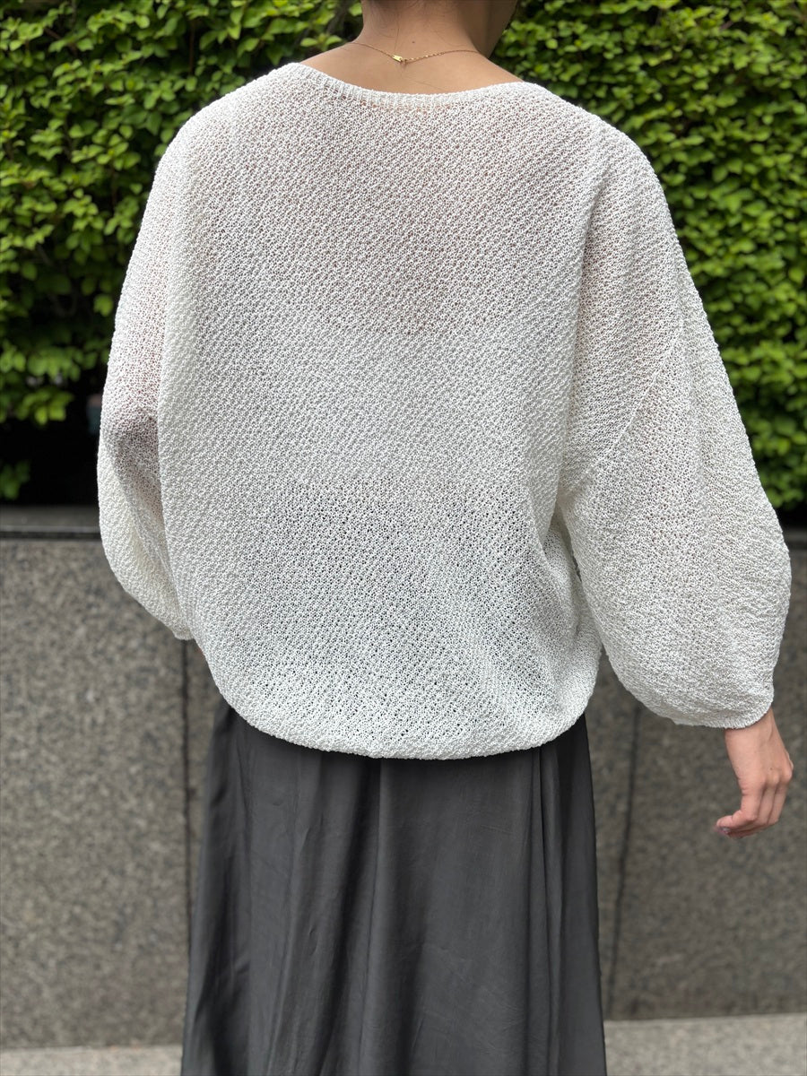 バルーンスリーブホールガーメントニット