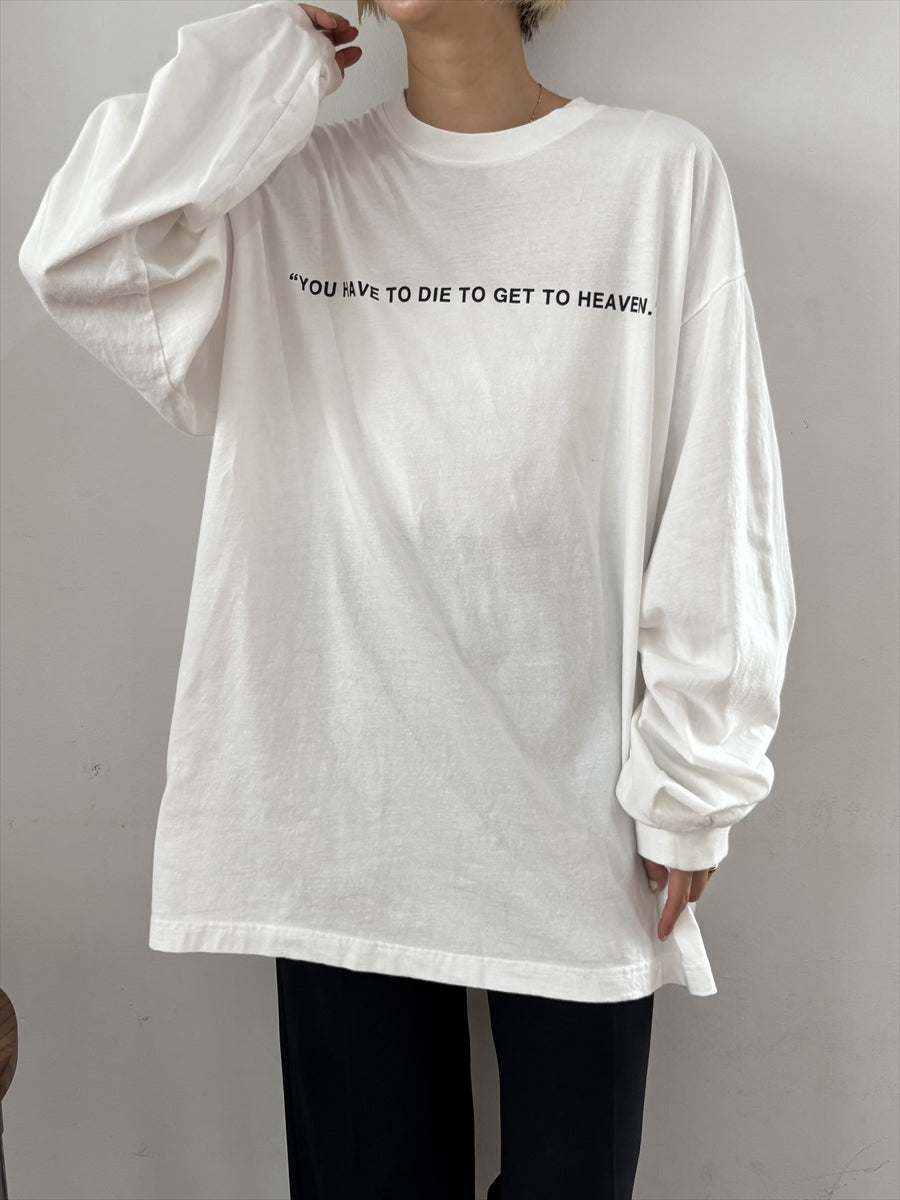【メッセージロゴ】オーバーサイズ ロングスリーブTシャツ / ビッグシルエット ロンT / ユニセックス
