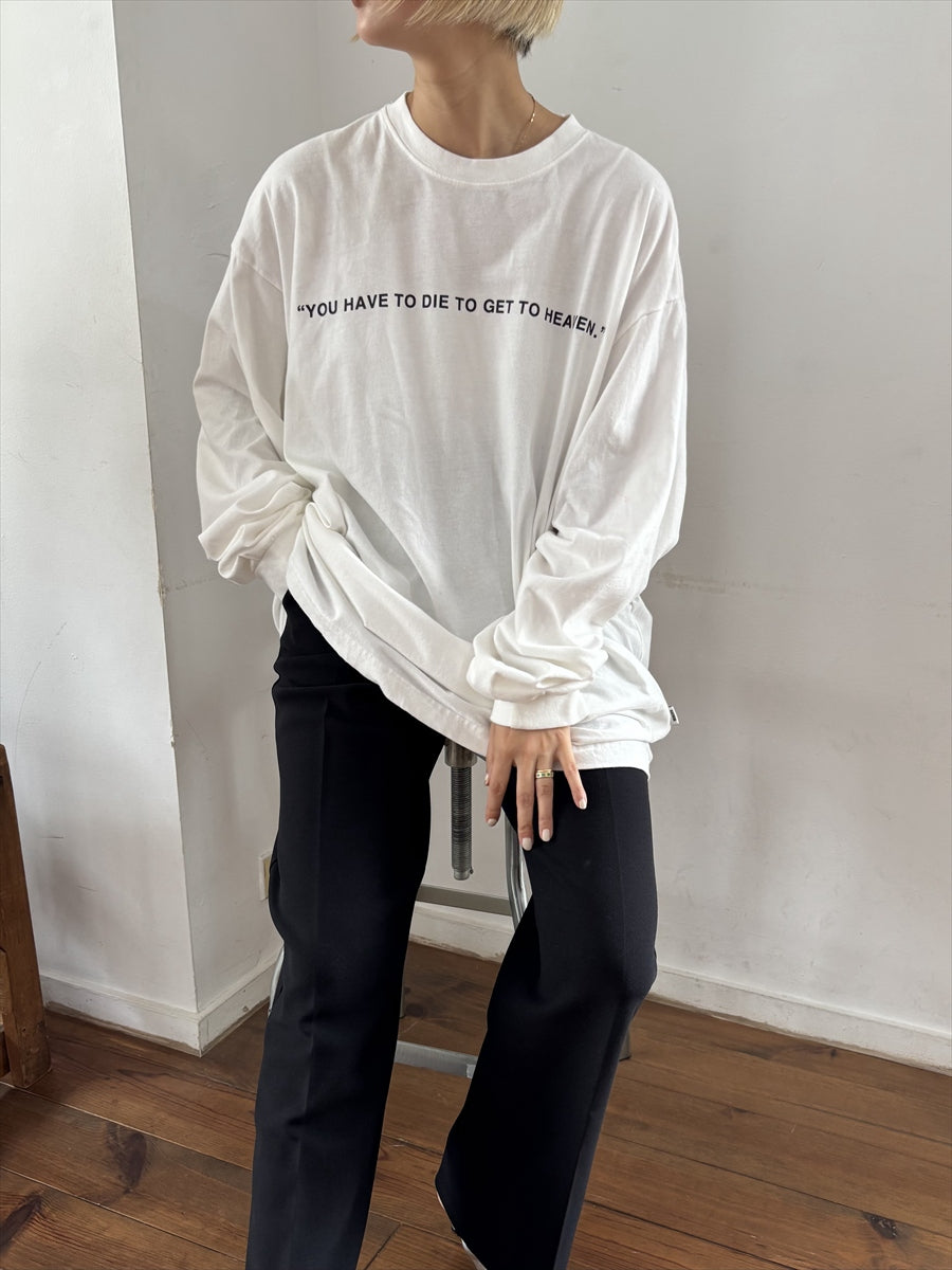【メッセージロゴ】オーバーサイズ ロングスリーブTシャツ / ビッグシルエット ロンT / ユニセックス