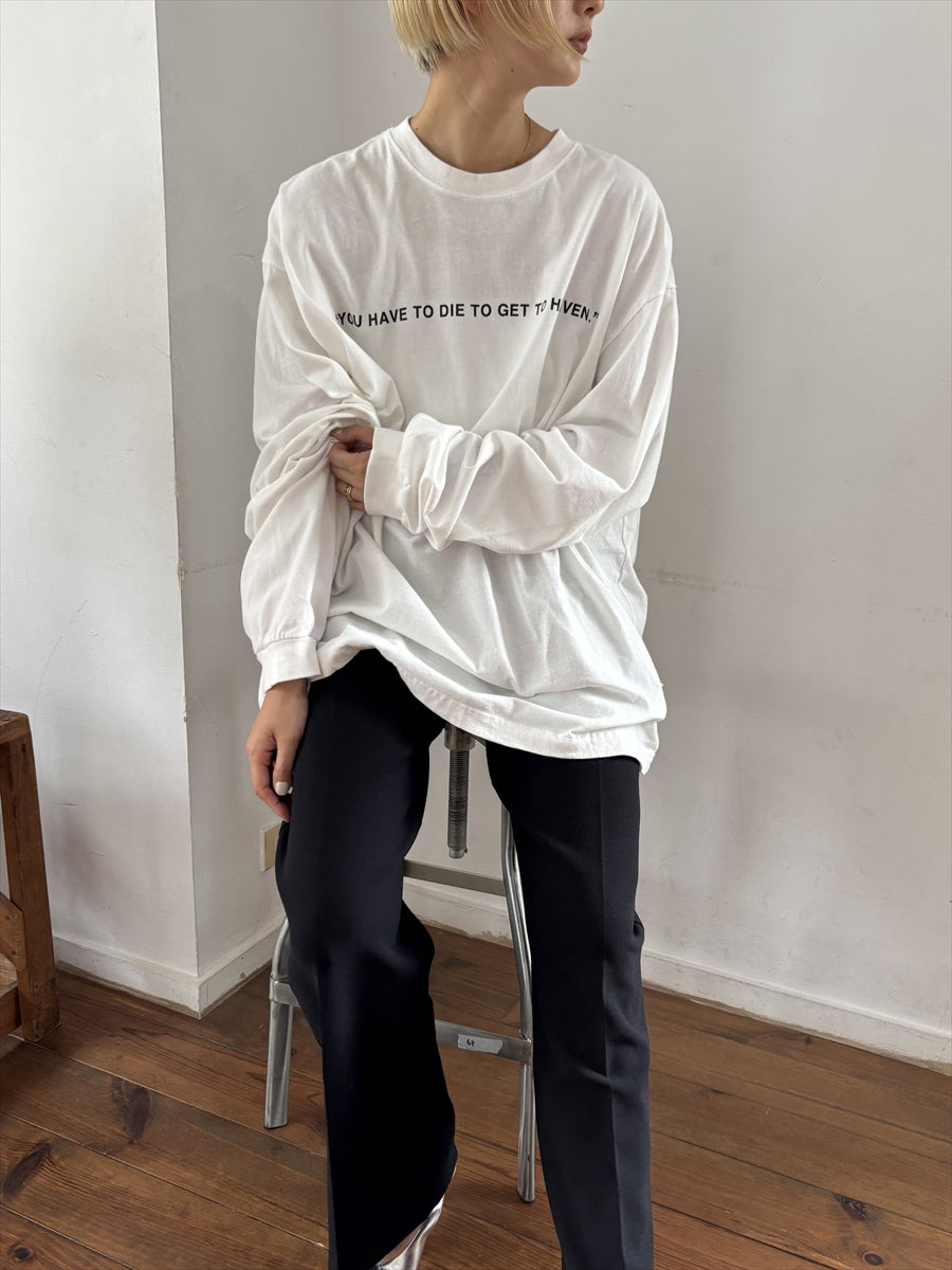 【メッセージロゴ】オーバーサイズ ロングスリーブTシャツ / ビッグシルエット ロンT / ユニセックス