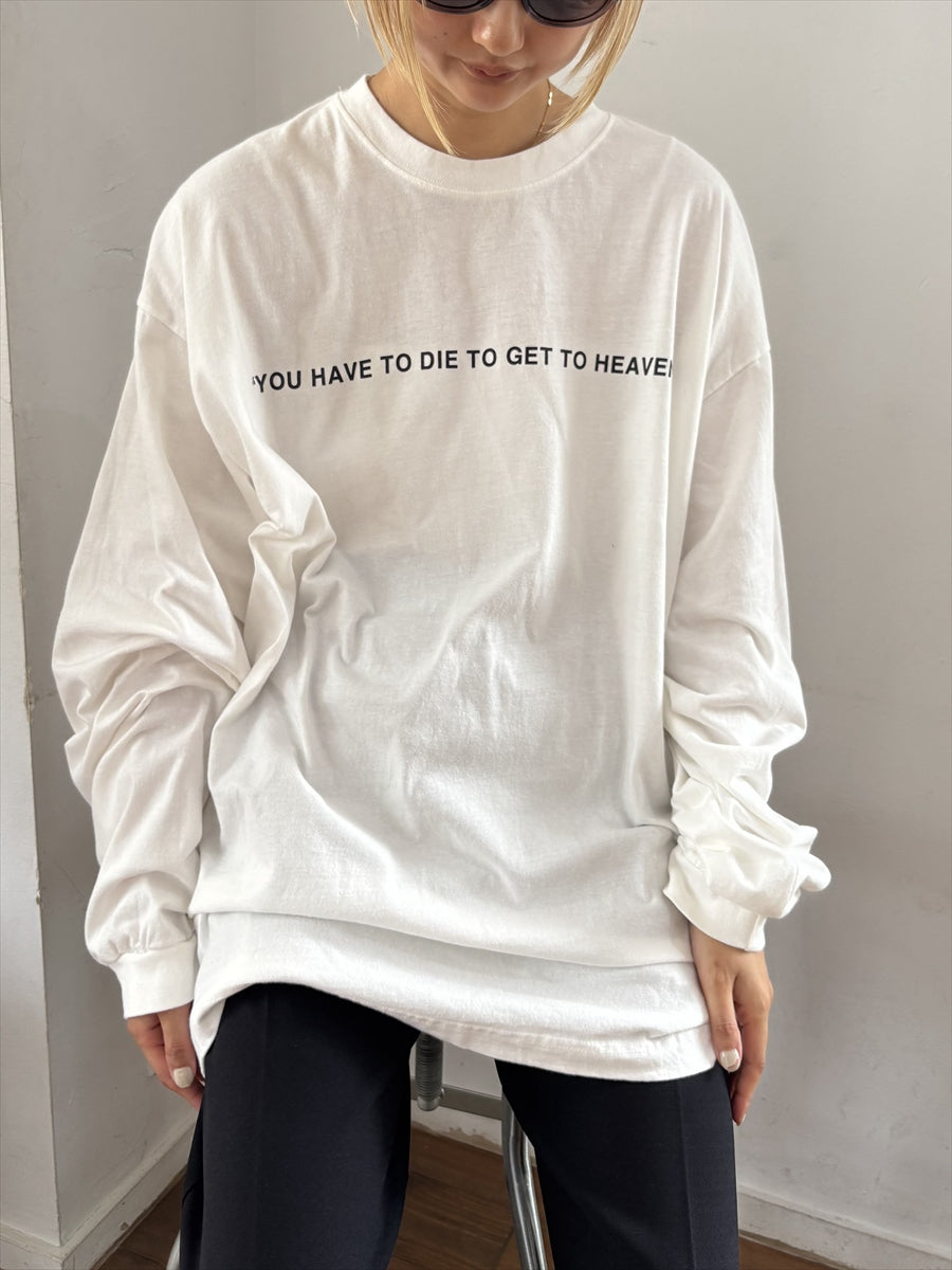 【メッセージロゴ】オーバーサイズ ロングスリーブTシャツ / ビッグシルエット ロンT / ユニセックス