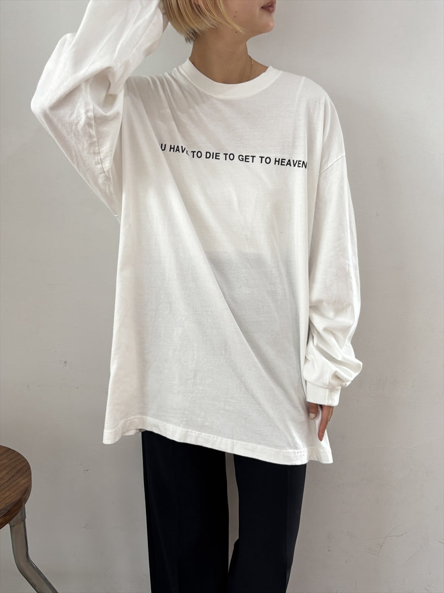 【メッセージロゴ】オーバーサイズ ロングスリーブTシャツ / ビッグシルエット ロンT / ユニセックス