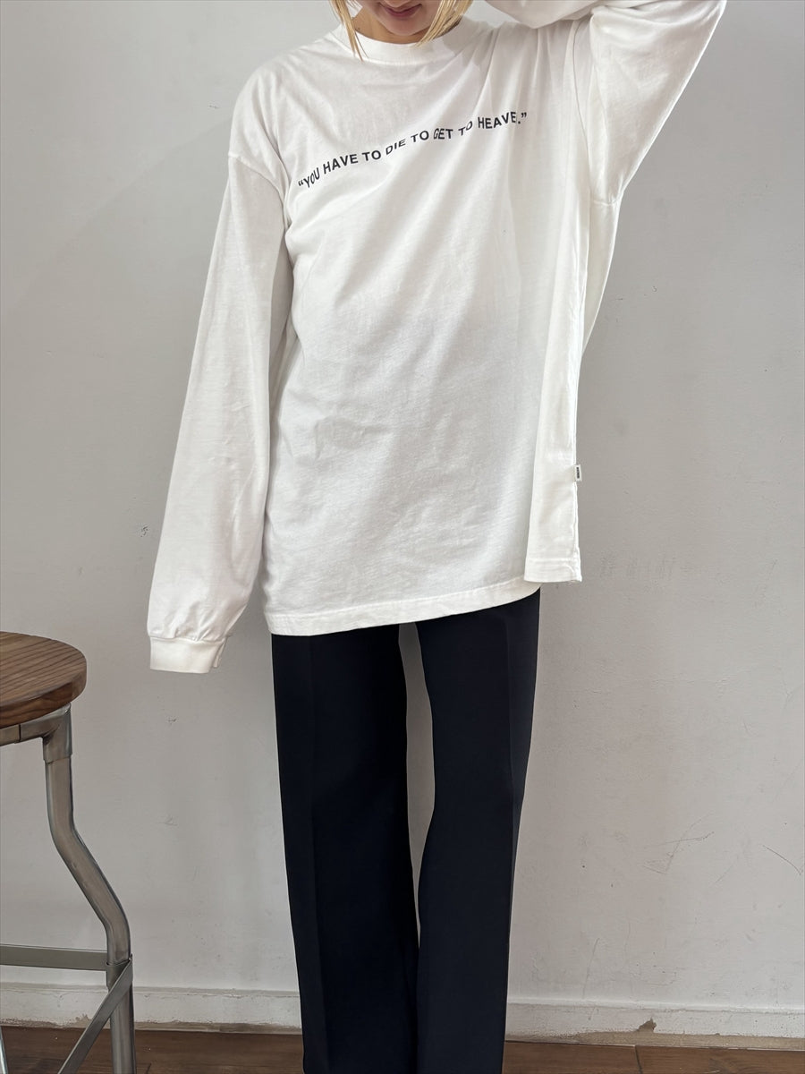 【メッセージロゴ】オーバーサイズ ロングスリーブTシャツ / ビッグシルエット ロンT / ユニセックス