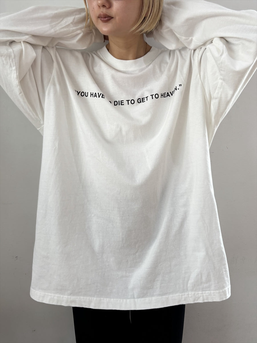 【メッセージロゴ】オーバーサイズ ロングスリーブTシャツ / ビッグシルエット ロンT / ユニセックス