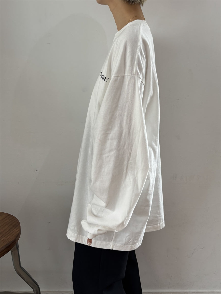 【メッセージロゴ】オーバーサイズ ロングスリーブTシャツ / ビッグシルエット ロンT / ユニセックス