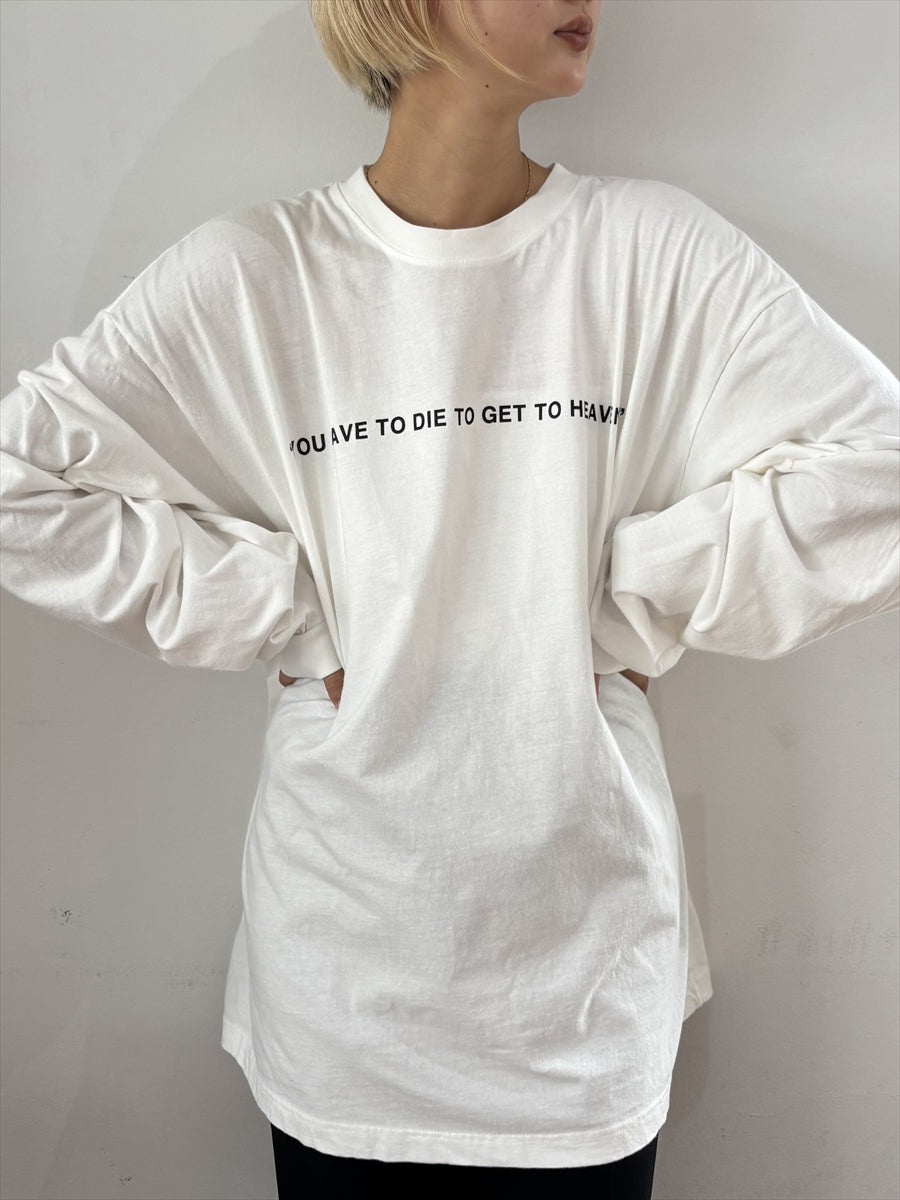 【メッセージロゴ】オーバーサイズ ロングスリーブTシャツ / ビッグシルエット ロンT / ユニセックス