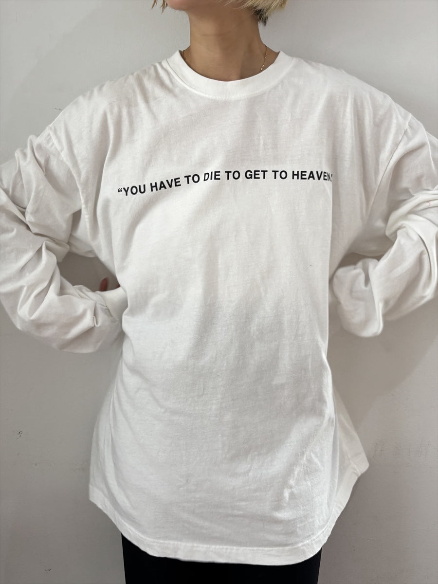 【メッセージロゴ】オーバーサイズ ロングスリーブTシャツ / ビッグシルエット ロンT / ユニセックス