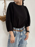 パフスリーブ5分袖Tシャツ