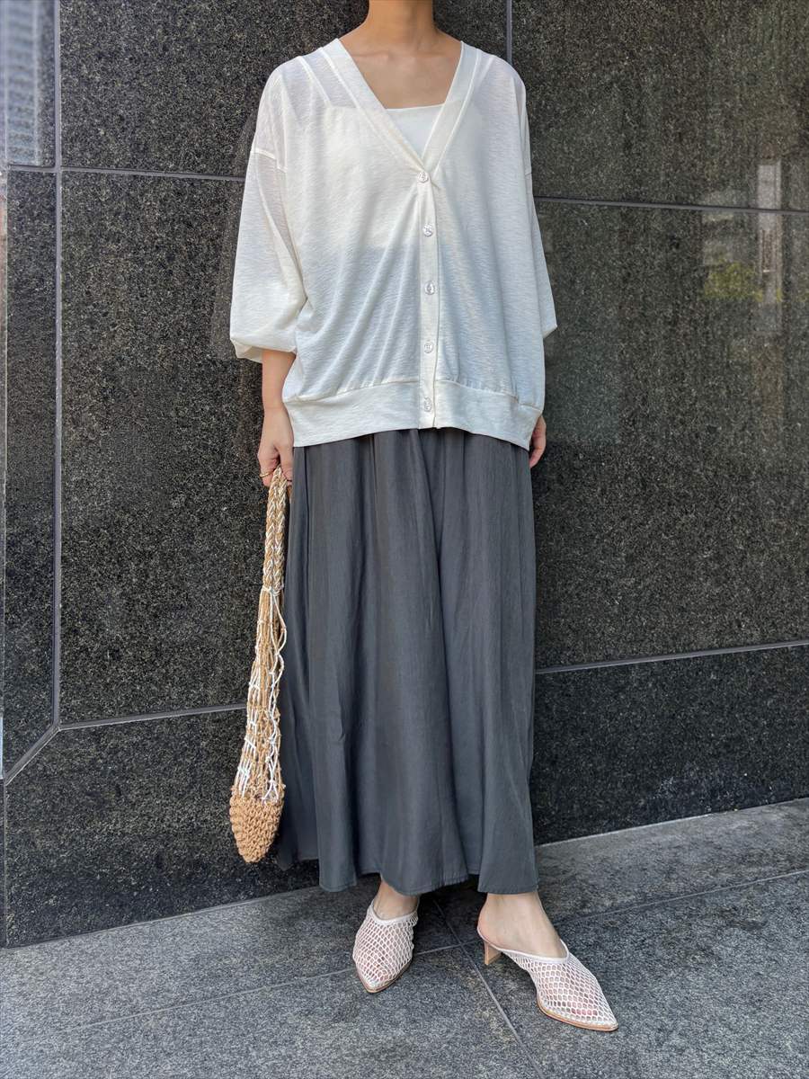 梨地カーディガン