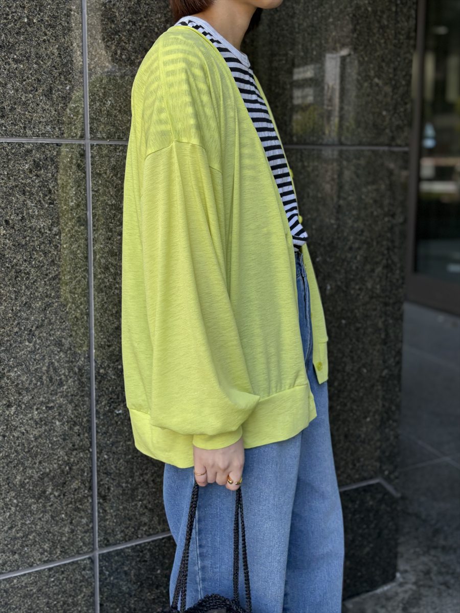 梨地カーディガン