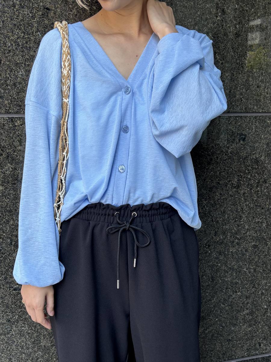 梨地カーディガン