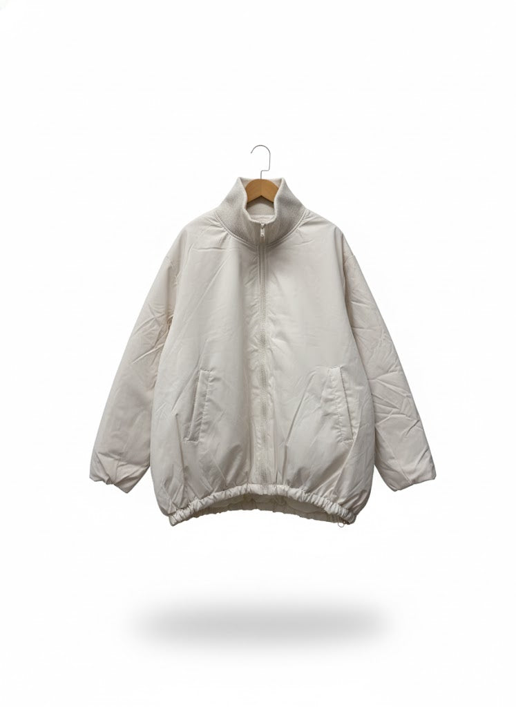 【シティカジュアル】軽やかスタンドリブニットカラーブルゾン