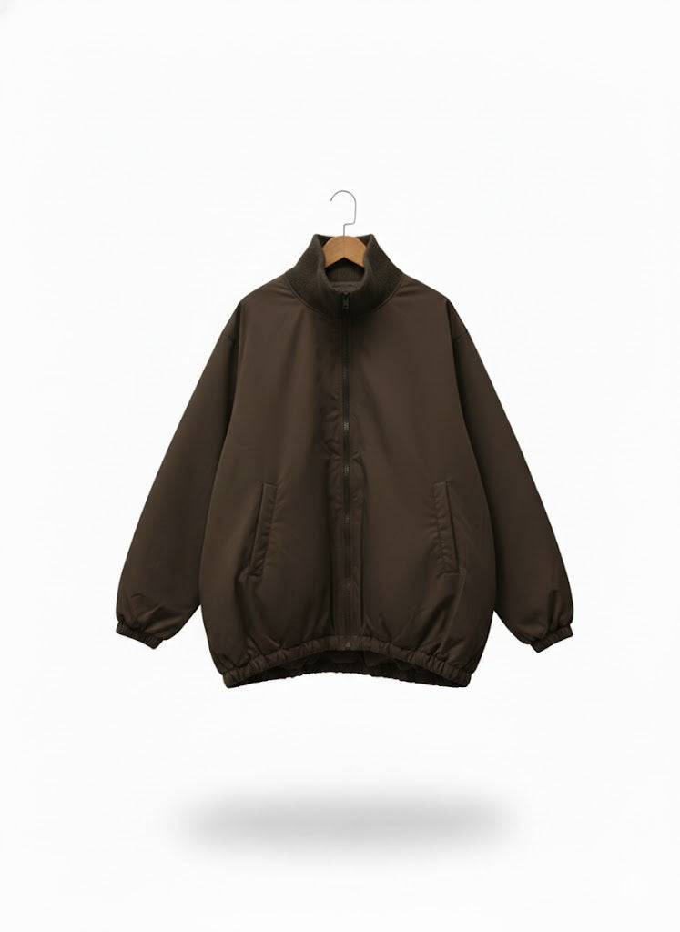 【シティカジュアル】軽やかスタンドリブニットカラーブルゾン