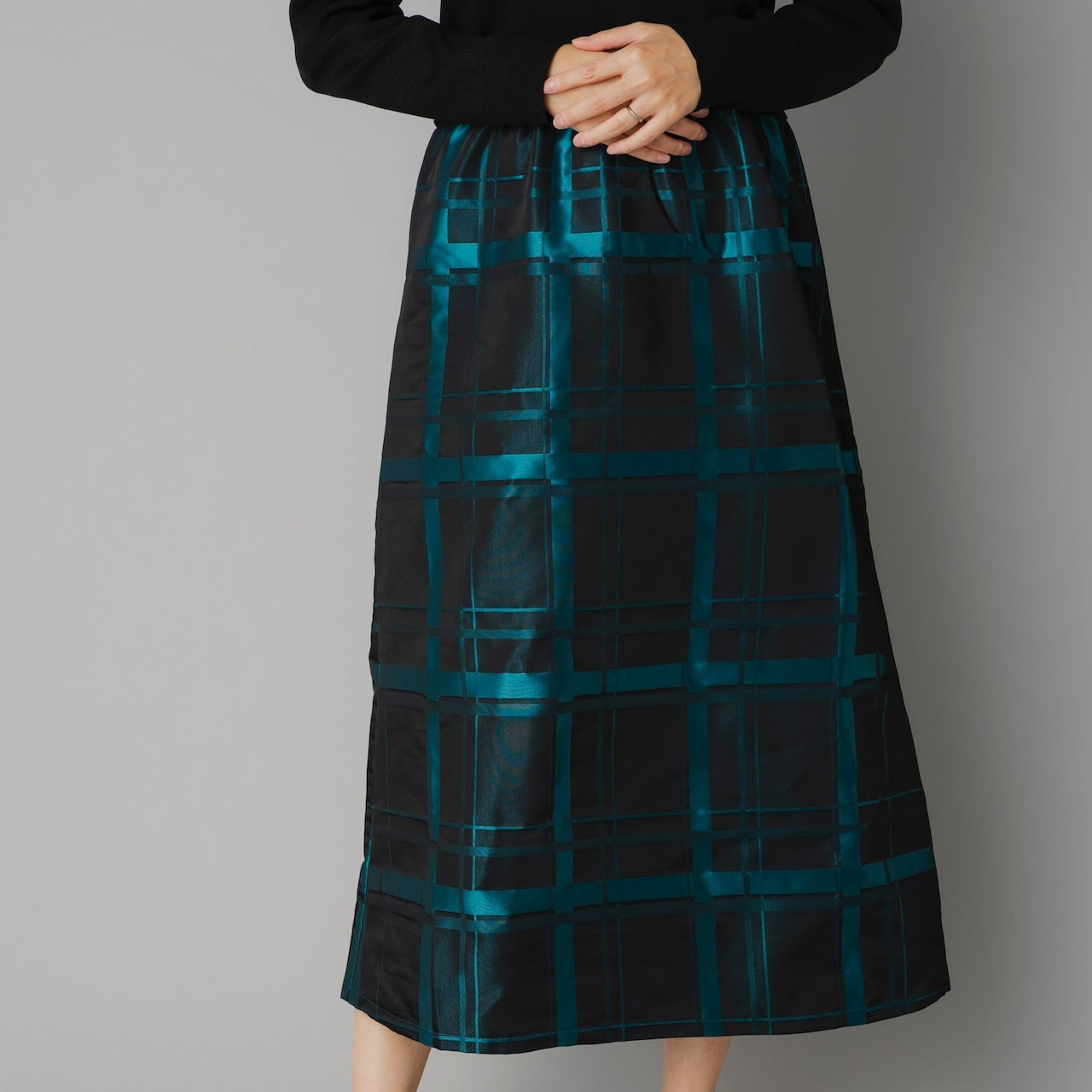 異素材使いニットワンピース / Brand:CONTRESSE