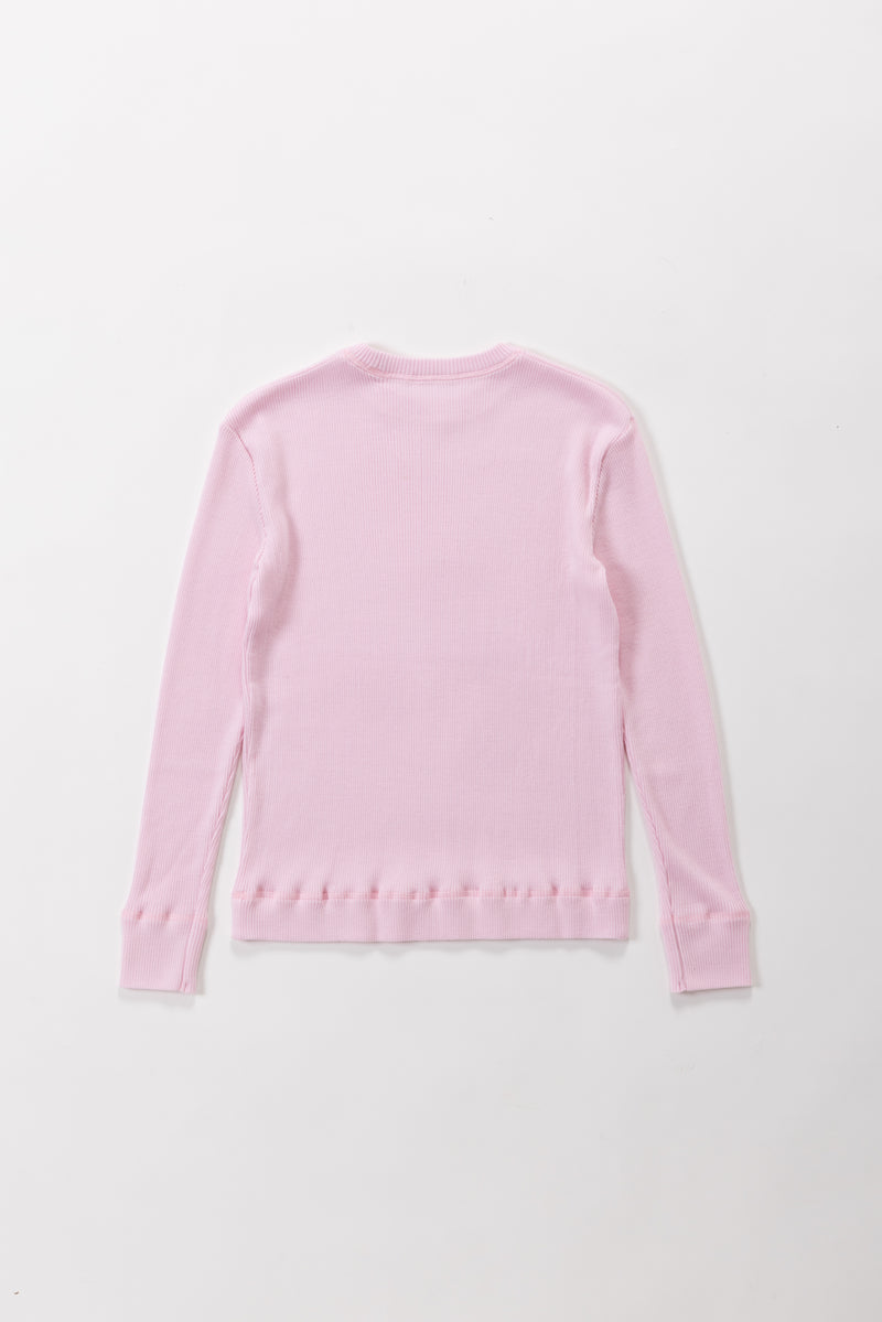 【PRE ORDER】Skin Crewneck knit（Shell Pink）