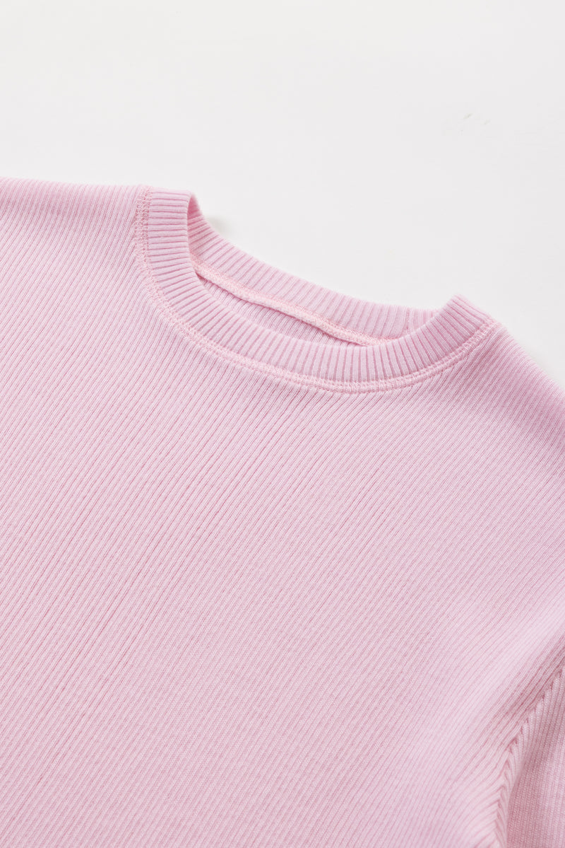 【PRE ORDER】Skin Crewneck knit（Shell Pink）