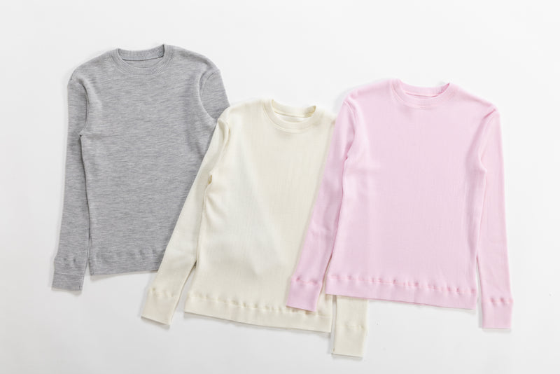 【PRE ORDER】Skin Crewneck knit（Shell Pink）