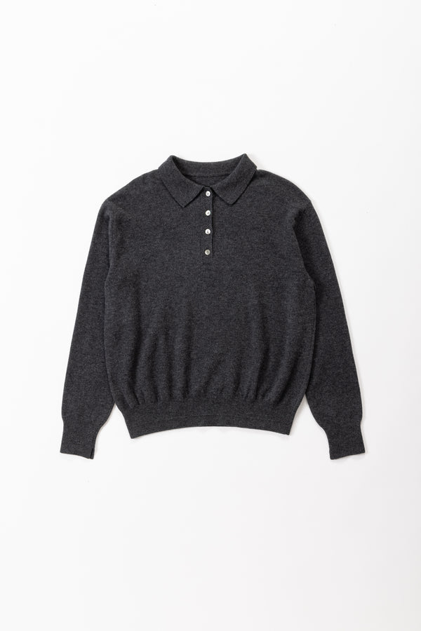 【PRE ORDER】Polo knit（Dark Grey）