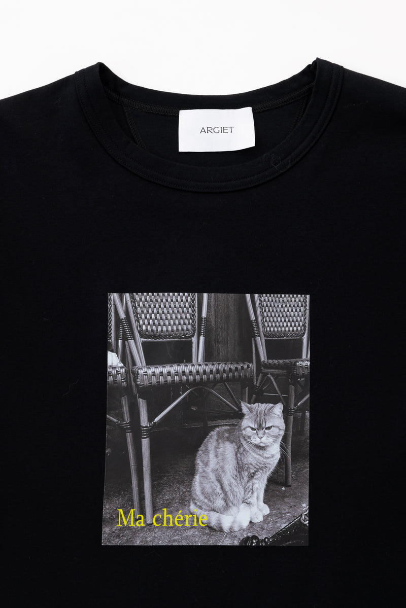 print t-shirt   cat (Black)