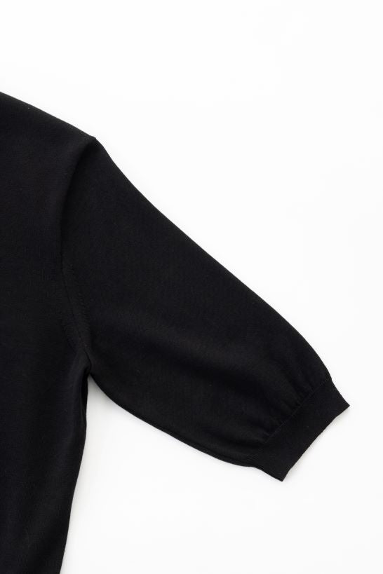 crew neck knit (Black)