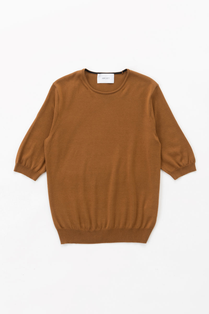 crew neck knit (Terracotta)