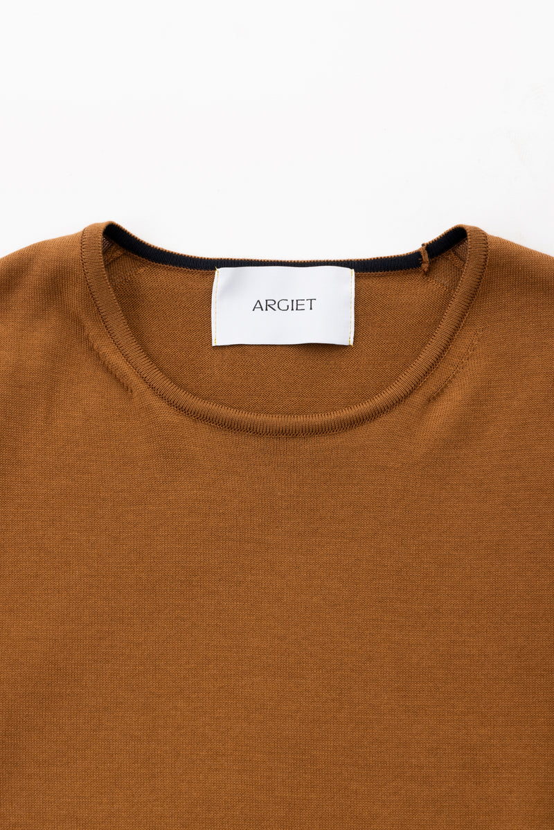 crew neck knit (Terracotta)