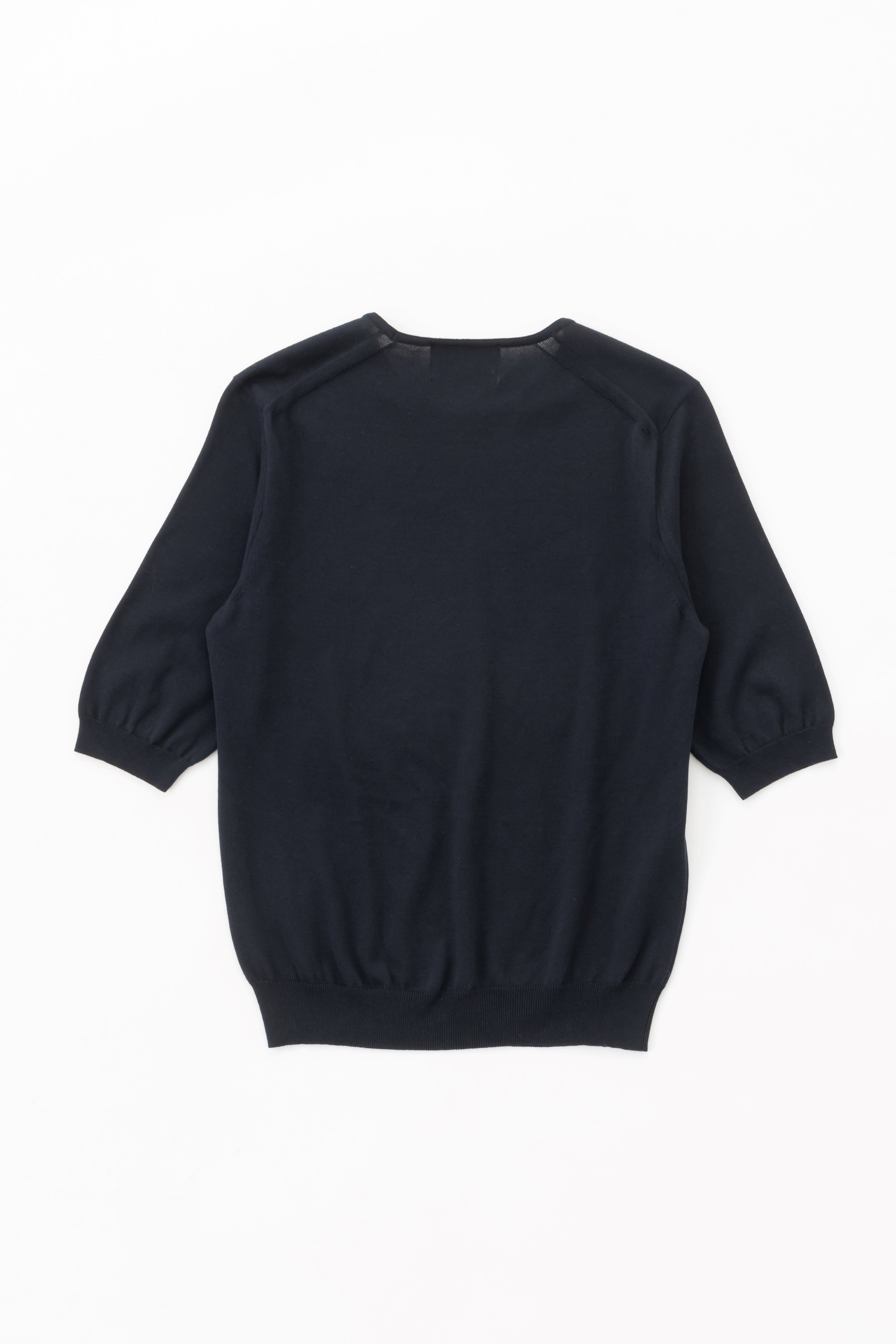 クルーネックニット(ネイビー)