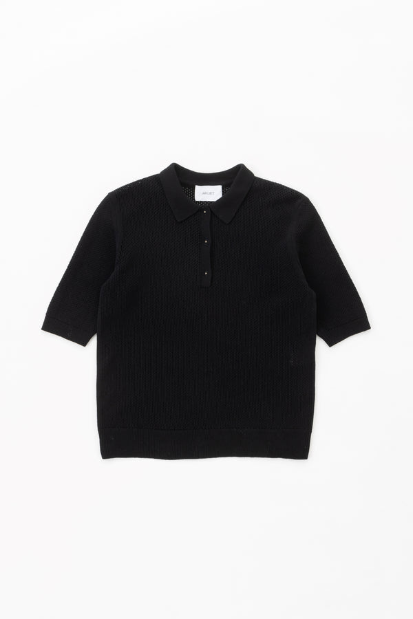 mesh polo (Black)