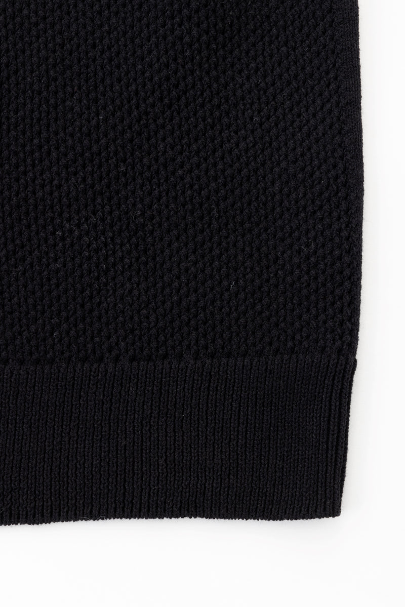 mesh polo (Black)