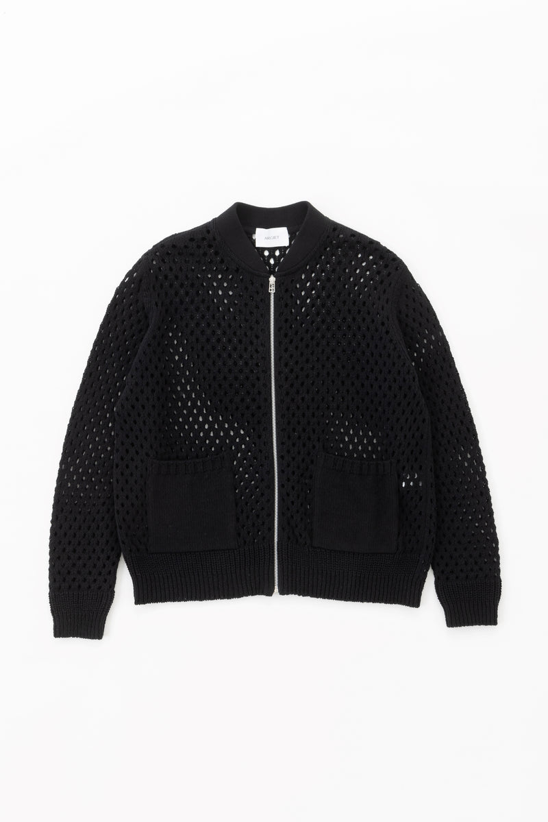 mesh blouson (Black)