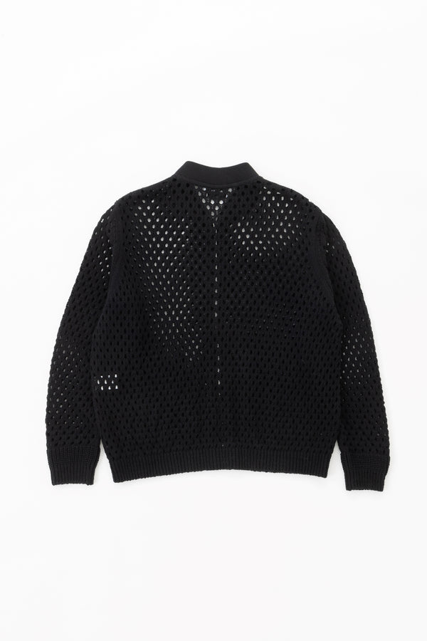 mesh blouson (Black)