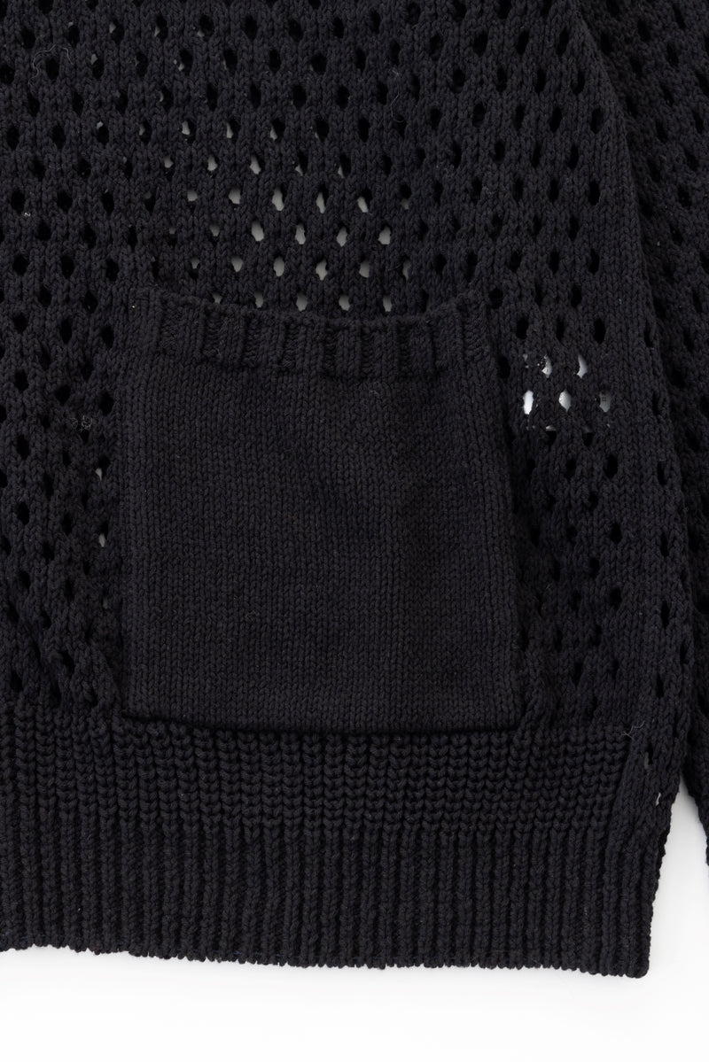 mesh blouson (Black)