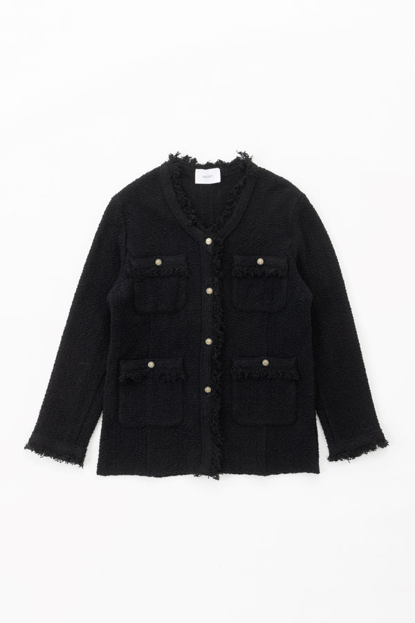 fringe jacket (Black)