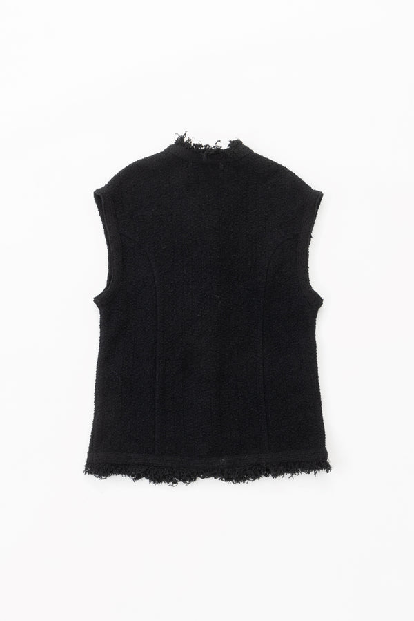 fringe vest (Black)