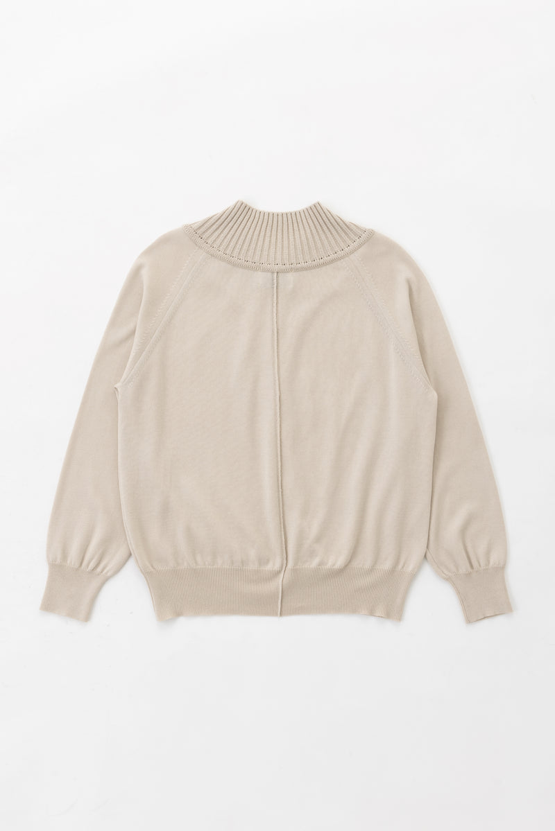 over rib knit (Beige)