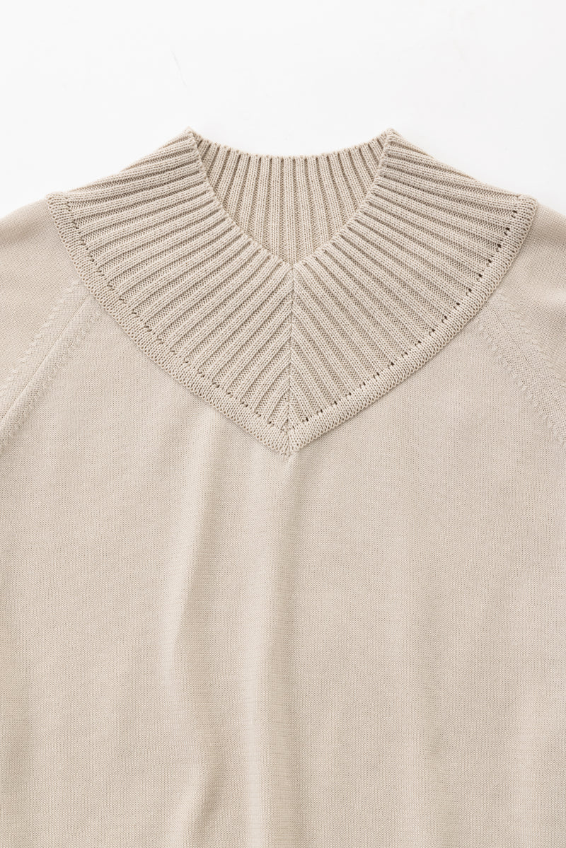 over rib knit (Beige)