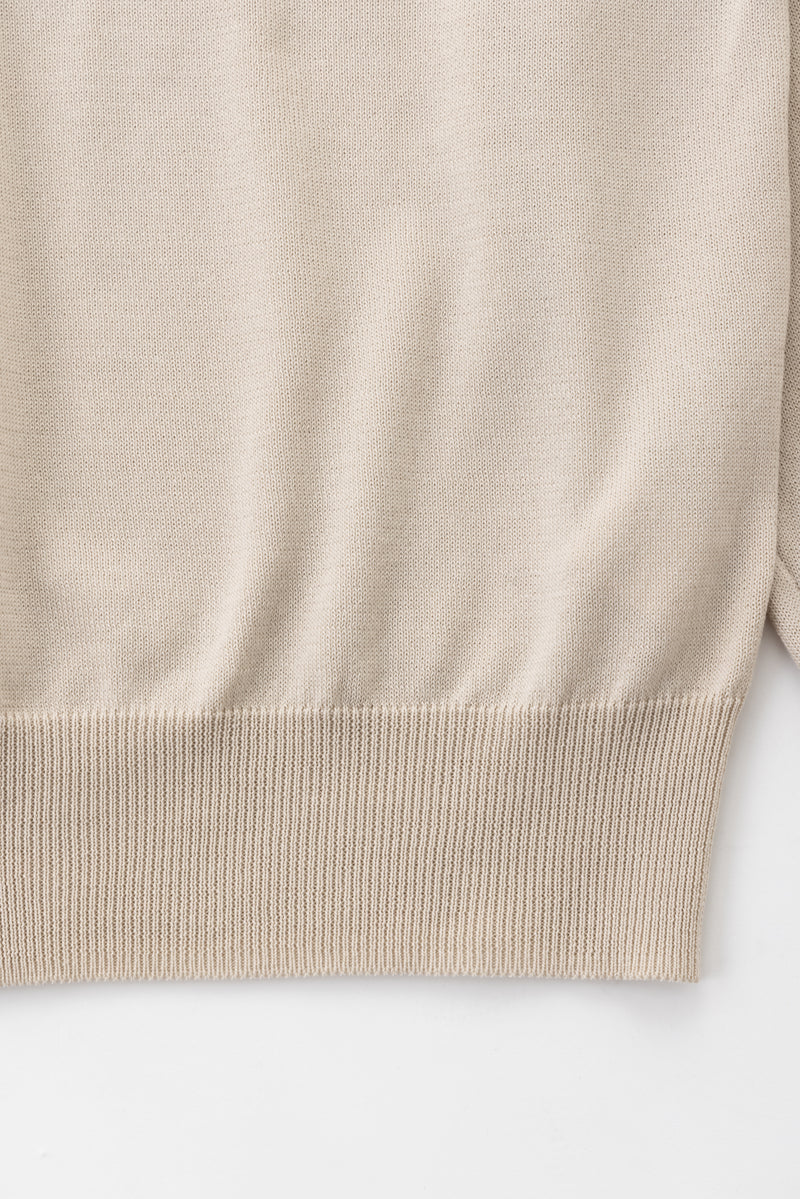 over rib knit (Beige)
