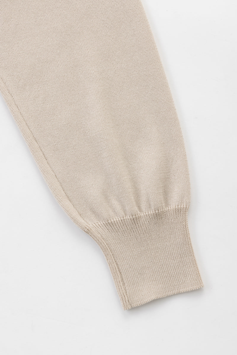 over rib knit (Beige)