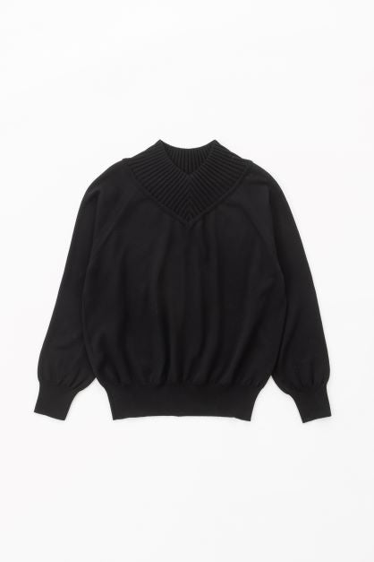 over rib knit (Black)