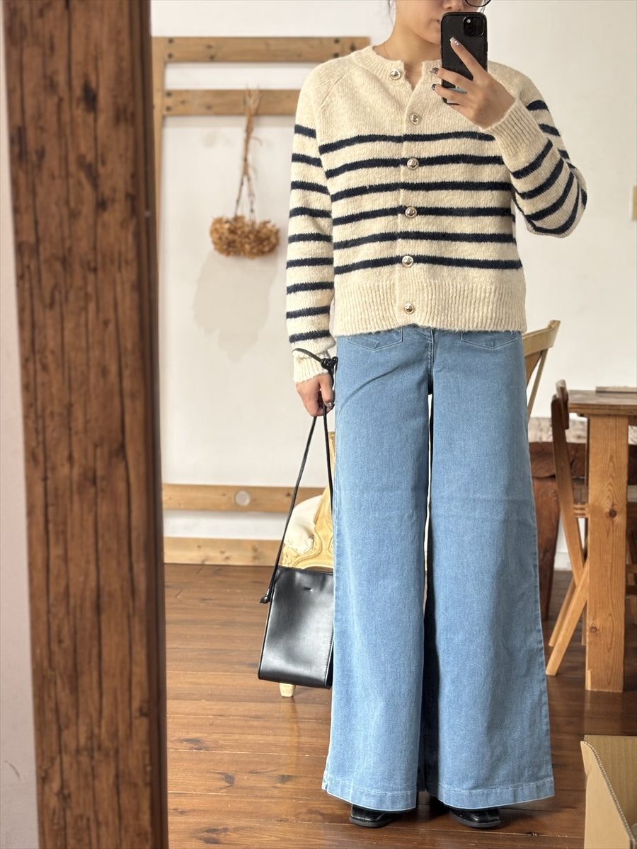 ワイドデニムパンツ