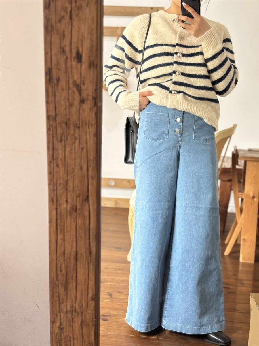 ワイドデニムパンツ