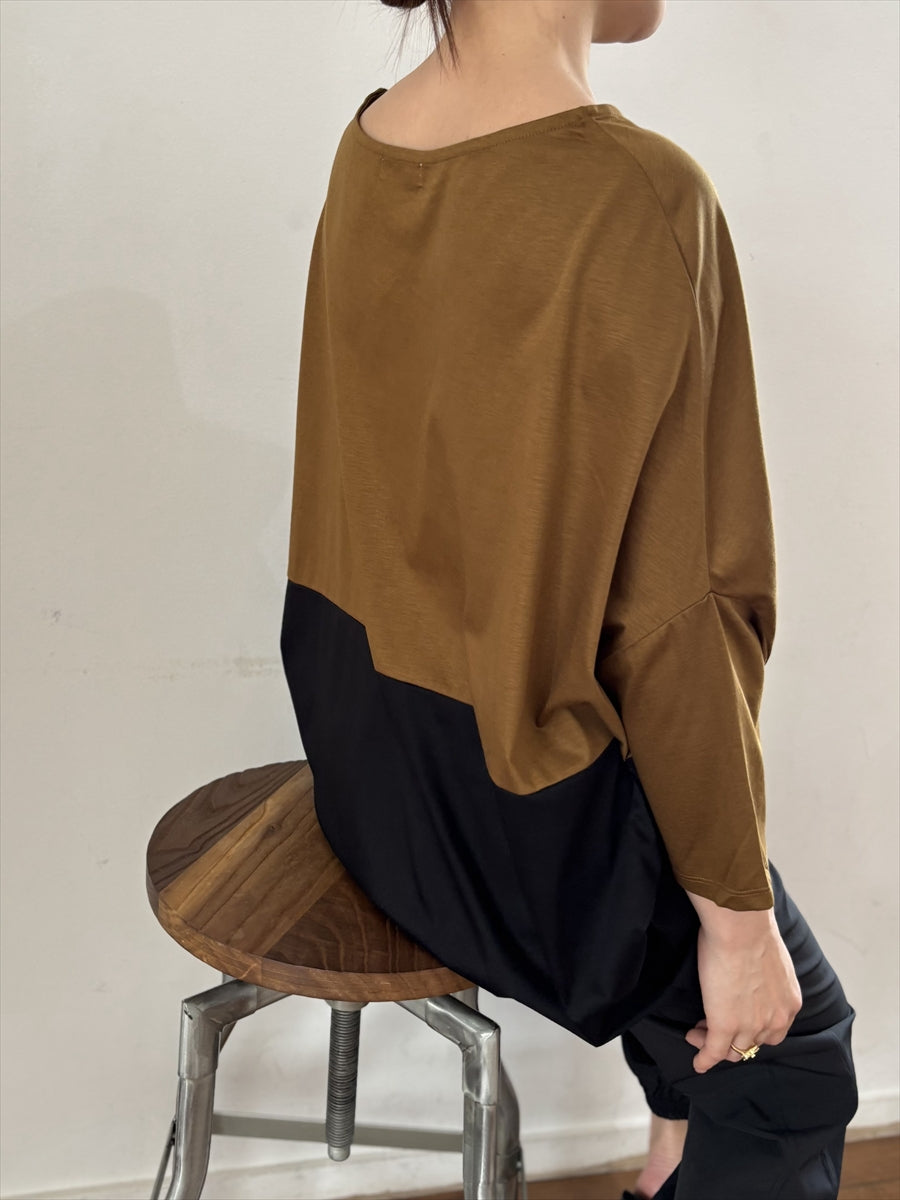 バイカラーカットソー JAPAN MADE