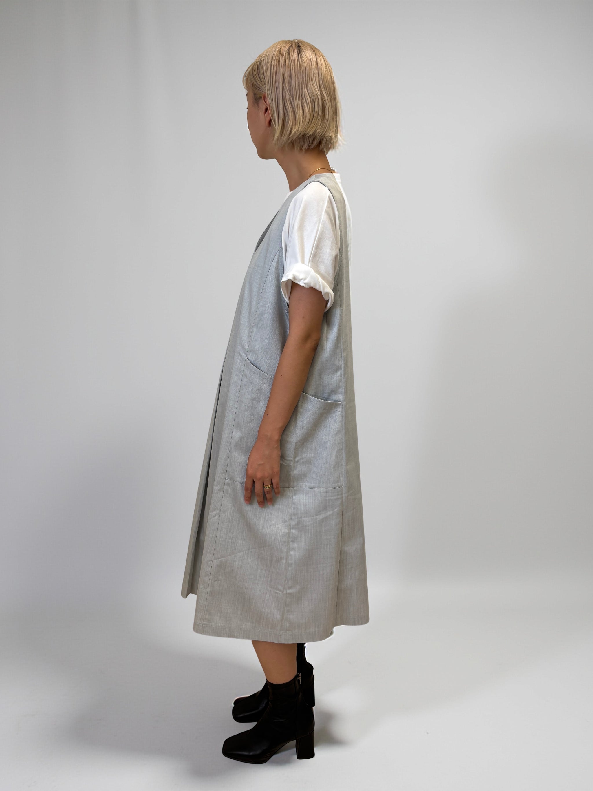 デニム調ジャンパースカート