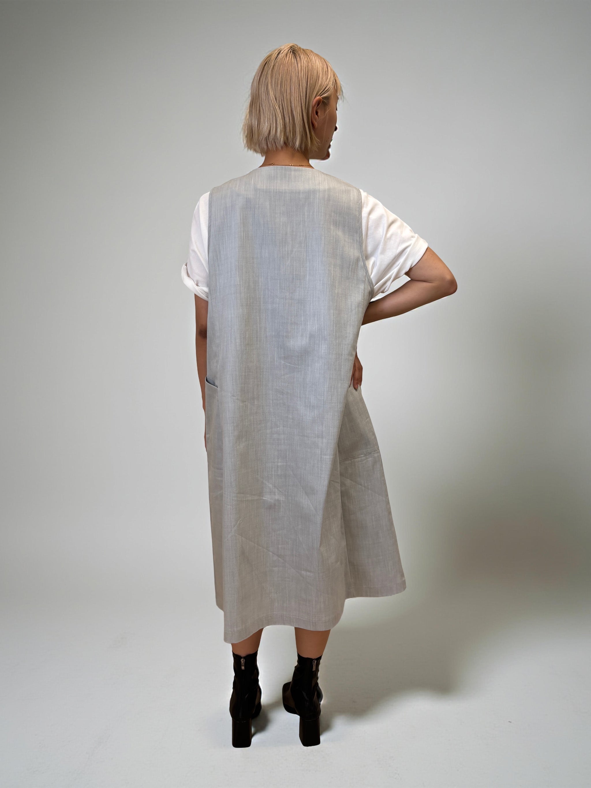 デニム調ジャンパースカート